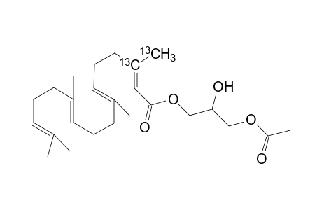 3,20-13C2-E,E.E-geranylgeranoic acid 2-hydroxy-3-acetoxypropyl ester