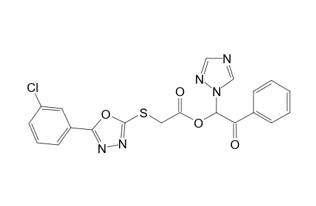 .omega.-[5-(m-Chlorophenyl)-1,3,4-oxadiazol-2-thiolacetoxy]-.omega.-(1H-1,2,4-triazol-1-yl)acetophenone