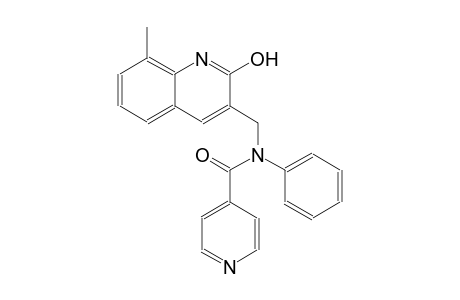 N-[(2-hydroxy-8-methyl-3-quinolinyl)methyl]-N-phenylisonicotinamide