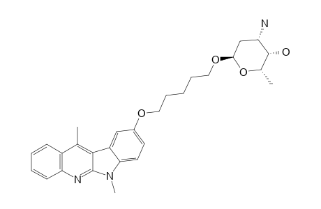 (2S,3S,4S,6R)-4-amino-6-[5-(6,11-dimethylindolo[2,3-b]quinolin-9-yl)oxypentoxy]-2-methyloxan-3-ol