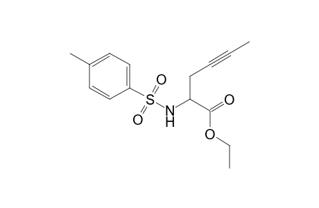4-Hexynoic acid, 2-[[(4-methylphenyl)sulfonyl]amino]-, ethyl ester