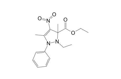 5-Ethoxycarbonyl-1-ethyl-3,5-dimethyl-4-nitro-2-phenyl-3-pyrazoline