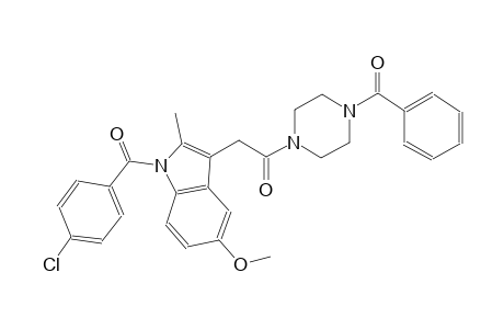1H-indole, 3-[2-(4-benzoyl-1-piperazinyl)-2-oxoethyl]-1-(4-chlorobenzoyl)-5-methoxy-2-methyl-