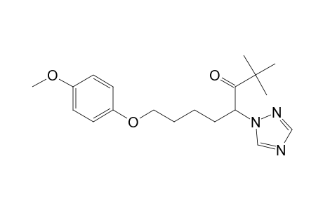 3-Octanone, 8-(4-methoxyphenoxy)-2,2-dimethyl-4-(1H-1,2,4-triazol-1-yl)-