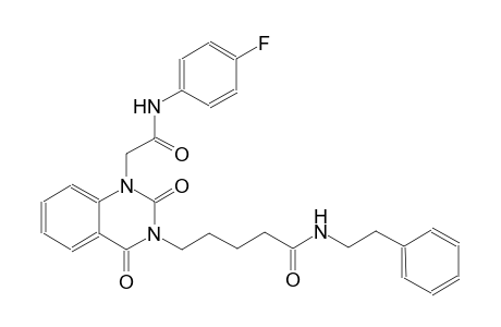 5-(1-[2-(4-fluoroanilino)-2-oxoethyl]-2,4-dioxo-1,4-dihydro-3(2H)-quinazolinyl)-N-(2-phenylethyl)pentanamide