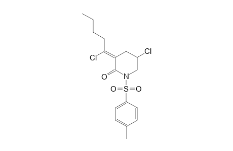 .alpha.-(Z)-(1'-Chloropentylidene)-.beta.-chloro-N-tosyl-.deata.-valerolactam