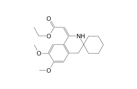 ethyl (2E)-2-(6,7-dimethoxyspiro[2,4-dihydroisoquinoline-3,1'-cyclohexane]-1-ylidene)acetate (2E)-2-(6,7-dimethoxy-1-spiro[2,4-dihydroisoquinoline-3,1'-cyclohexane]ylidene)acetic acid ethyl ester (2E)-2-(6,7-dimethoxyspiro[2,4-dihydroisoquinoline-3,1'-cyclohexane]-1-ylidene)acetic acid ethyl ester ethyl (2E)-2-(6,7-dimethoxyspiro[2,4-dihydroisoquinoline-3,1'-cyclohexane]-1-ylidene)ethanoate