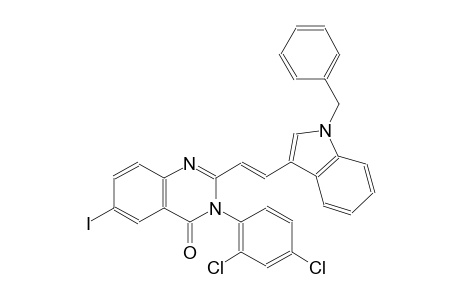 2-[(E)-2-(1-benzyl-1H-indol-3-yl)ethenyl]-3-(2,4-dichlorophenyl)-6-iodo-4(3H)-quinazolinone