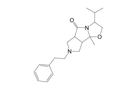 11-(Isopropyl)-5-(2-phenylethyl)-8-methyl-1,5-diaza-9-oxatricyclic[6.3.0.0(3,7)]undecan-2-one