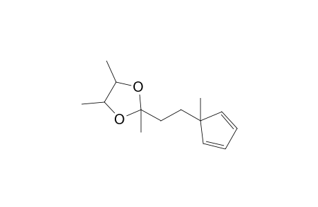 2,4,5-trimethyl-2-[2-(1-methyl-1-cyclopenta-2,4-dienyl)ethyl]-1,3-dioxolane