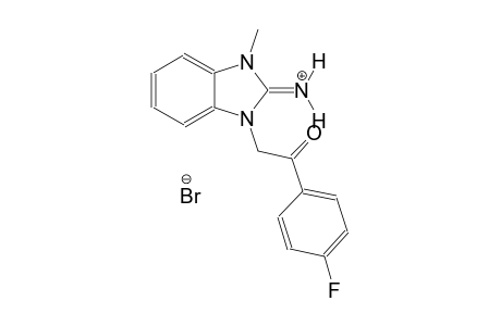 1-[2-(4-fluorophenyl)-2-oxoethyl]-3-methyl-1,3-dihydro-2H-benzimidazol-2-iminium bromide