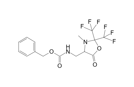 4-[(Benzoxycarbonyl)amino]ethyl-3-methyl-2,2-bis(trifluoromethyl)-1,3-oxazolidin-5-one
