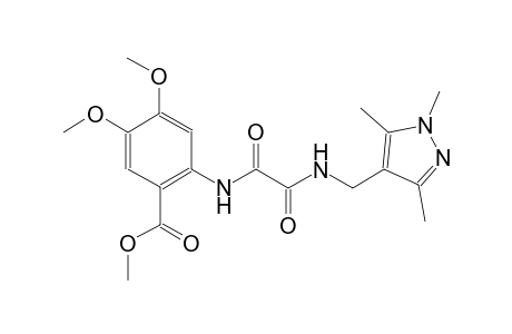 benzoic acid, 2-[[1,2-dioxo-2-[[(1,3,5-trimethyl-1H-pyrazol-4-yl)methyl]amino]ethyl]amino]-4,5-dimethoxy-, methyl ester