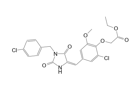 ethyl (2-chloro-4-{(E)-[1-(4-chlorobenzyl)-2,5-dioxo-4-imidazolidinylidene]methyl}-6-methoxyphenoxy)acetate