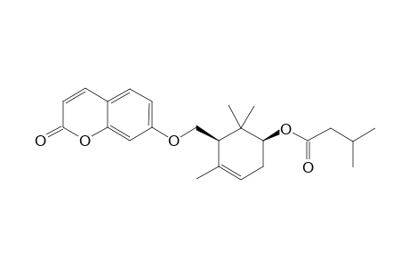 (1S,5R)-4,6,6-trimethyl-5-((2-oxo-2H-chromen-7-yloxy)methyl)cyclohex-3-enyl 3-methylbutanoate