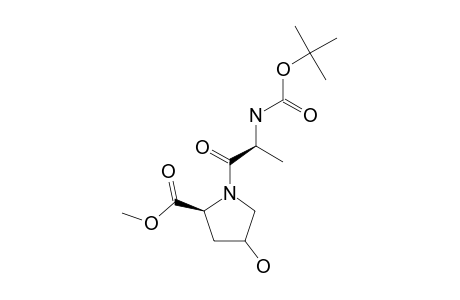 METHYL-(2S,4R)-[(2R)-N-(TERT.-BUTOXYCARBONYL)-ALANYL]-4-HYDROXYPROLINATE