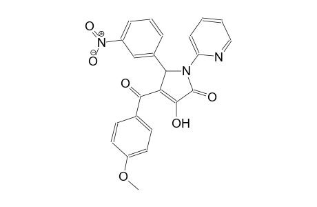 3-hydroxy-4-(4-methoxybenzoyl)-5-(3-nitrophenyl)-1-(2-pyridinyl)-1,5-dihydro-2H-pyrrol-2-one