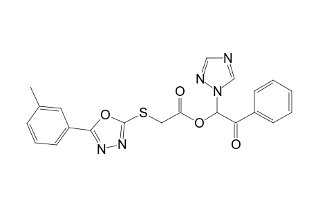 .omega.-[5-(m-Methylphenyl)-1,3,4-oxadiazol-2-thiolacetoxy]-.omega.-(1H-1,2,4-triazol-1-yl)acetophenone
