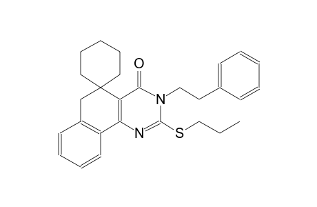 3-phenethyl-2-(propylthio)-3H-spiro[benzo[h]quinazoline-5,1'-cyclohexan]-4(6H)-one