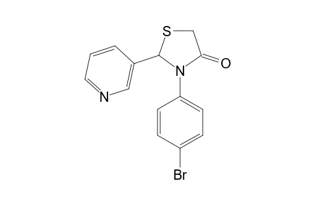 3-(p-bromophenyl)-2-(3-pyridyl)-4-thiazolidinone