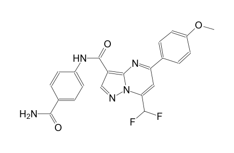 N-[4-(aminocarbonyl)phenyl]-7-(difluoromethyl)-5-(4-methoxyphenyl)pyrazolo[1,5-a]pyrimidine-3-carboxamide