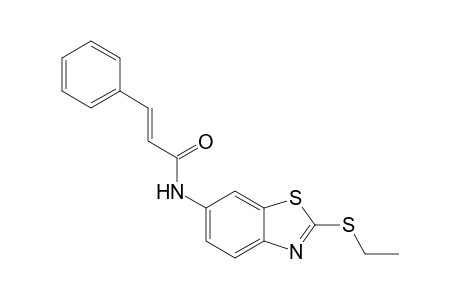 (2E)-N-[2-(ethylsulfanyl)-1,3-benzothiazol-6-yl]-3-phenyl-2-propenamide