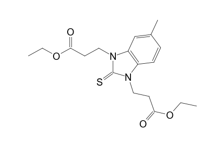 5-methyl-2-thioxo-1,3-benzimidazolinedipropionic acid, diethyl ester