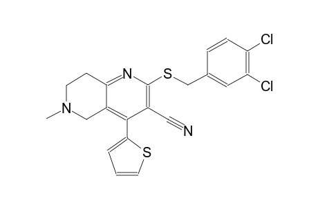 1,6-naphthyridine-3-carbonitrile, 2-[[(3,4-dichlorophenyl)methyl]thio]-5,6,7,8-tetrahydro-6-methyl-4-(2-thienyl)-