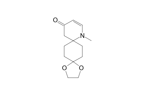 9-Methyl-1,4-dioxa-9-azadispiro[4.2.5^{8}.2^{5}]pentadec-10-en-12-one