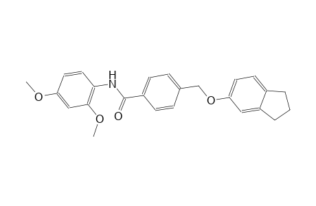 4-[(2,3-dihydro-1H-inden-5-yloxy)methyl]-N-(2,4-dimethoxyphenyl)benzamide
