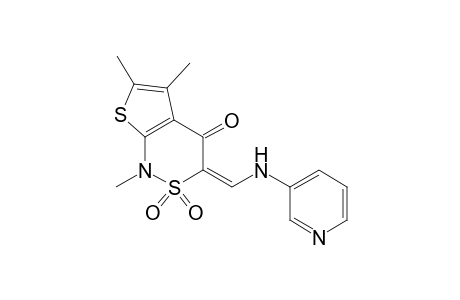 (3E)-1,5,6-Trimethyl-3-[(3-pyridinylamino)methylene]-1H-thieno[2,3-c][1,2]thiazin-4(3H)-one 2,2-dioxide