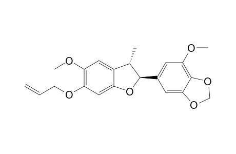 1,3-Benzodioxole, 6-[2,3-dihydro-5-methoxy-3-methyl-6-(2-propenyloxy)-2-benzofuranyl]-4-methoxy-, (2S-trans)-