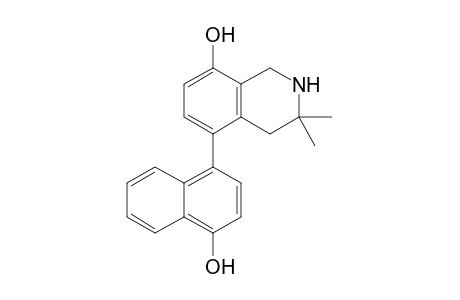 5-(4'-Hydroxynaphthalen-1'-yl)-3,3-dimethyl-1,2,3,4-tetrahydroisoquinolin-8-ol