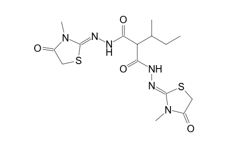 1,1-bis{[ (3'-Methyl-4'-thiazolidinon-2'-yl)hydrazono]carbonyl}-2-methylbutane