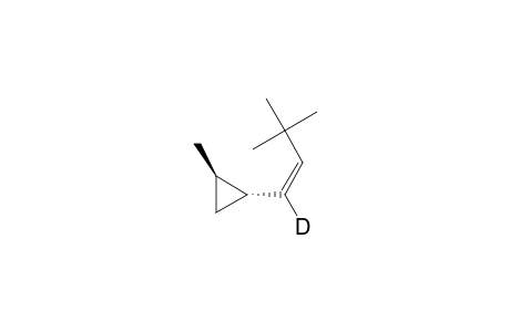 trans-1-Methyl-2-(1-deuterio-(Z)-2-t-butylethenyl)cyclopropane