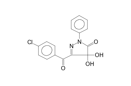 2,4-Dihydropyrazol-3-one, 5-(4-chlorobenzoyl)-4,4-dihydroxy-2-phenyl-