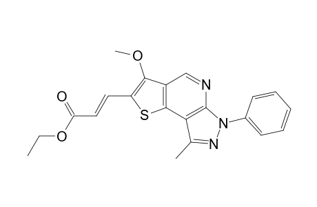 ETHYL-2-(E)-3-METHOXY-6-PHENYL-8-METHYL-PYRAZOLO-[3,4-B]-THIENO-[2,3-D]-PYRIDINE-2-(3-PROPENOATE)