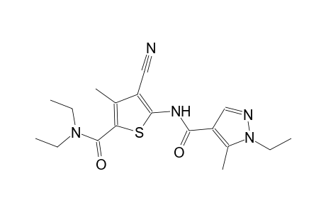 N-{3-cyano-5-[(diethylamino)carbonyl]-4-methyl-2-thienyl}-1-ethyl-5-methyl-1H-pyrazole-4-carboxamide