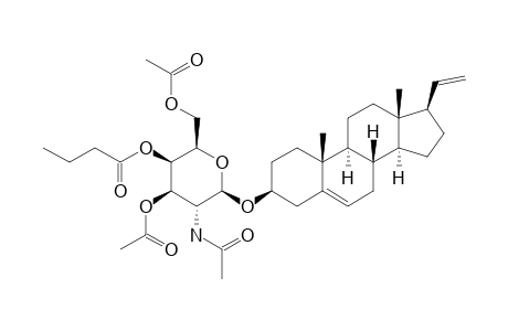 3-BETA-PREGNA-5,20-DIENYL-2'-ACETAMIDO-2'-DEOXY-3',6'-DI-O-ACETYL-4'-O-N-BUTYRYL-BETA-D-GALACTOPYRANOSIDE
