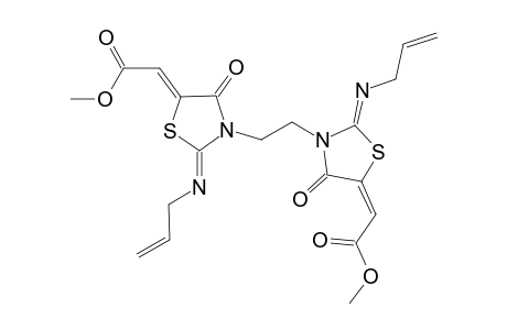 (2Z,2'E)-dimethyl-2,2'-[(2Z,2'Z)-3,3'-(ethane-1,2-diyl)bis-(2-allylimino)-4-oxothiazolidin-3-yl-5-ylidene)]diacetate