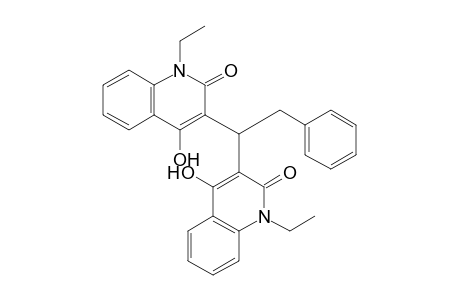 1,1'-Diethyl-4,4'-dihydroxy-3,3'-(2-phenylethane-1,1-diyl)diquinolin-2(1H)-one