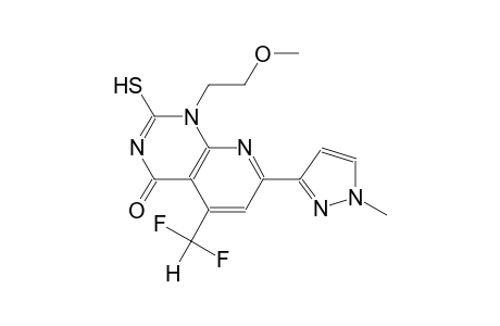 pyrido[2,3-d]pyrimidin-4(1H)-one, 5-(difluoromethyl)-2-mercapto-1-(2-methoxyethyl)-7-(1-methyl-1H-pyrazol-3-yl)-