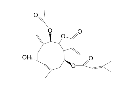 5beta-ACETOXY-2alpha-HYDROXY-8beta-TIGLOYLOXYGERMACRA -1(10)E,4(15),11(13)-TRIEN-12,6alpha-OLIDE