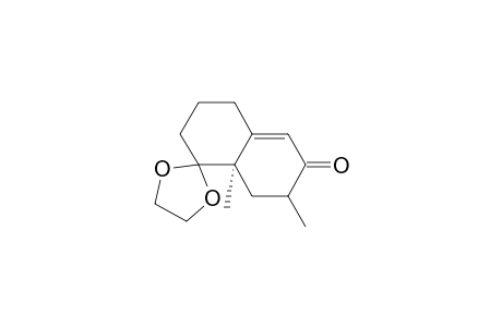 Spiro[1,3-dioxolane-2,1'(2'H)-naphthalen]-6'(7'H)-one, 3',4',8',8'a-tetrahydro-7',8'a-dimethyl-, trans-