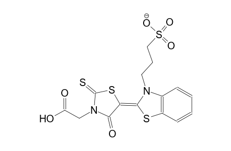 3-((2E)-2-[3-(carboxymethyl)-4-oxo-2-thioxo-1,3-thiazolidin-5-ylidene]-1,3-benzothiazol-3(2H)-yl)-1-propanesulfonate