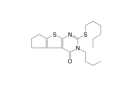 4H-cyclopenta[4,5]thieno[2,3-d]pyrimidin-4-one, 3-butyl-2-(hexylthio)-3,5,6,7-tetrahydro-