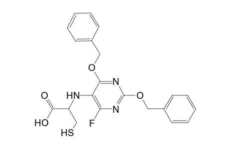 2-(2,4-bis-benzyloxy-6-fluoro-pyrimidin-5-ylamino)-3-mercapto-propionic acid