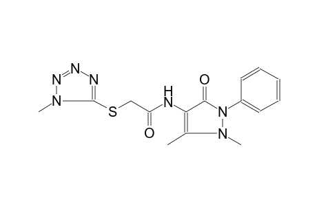acetamide, N-(2,3-dihydro-1,5-dimethyl-3-oxo-2-phenyl-1H-pyrazol-4-yl)-2-[(1-methyl-1H-tetrazol-5-yl)thio]-
