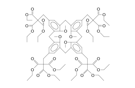 5,11,17,23-Tetrakis(2,2,2-tris<ethoxycarbonyl)-ethyl)-calix(4)arene tetra-O-methyl ether