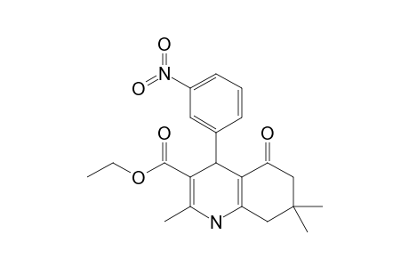 3-ETHOXYCARBONYL-4-(3-NITROPHENYL)-1,4,5,6,7,8-HEXAHYDRO-2,7,7-TRIMETHYL-5-OXOQUINOLINE
